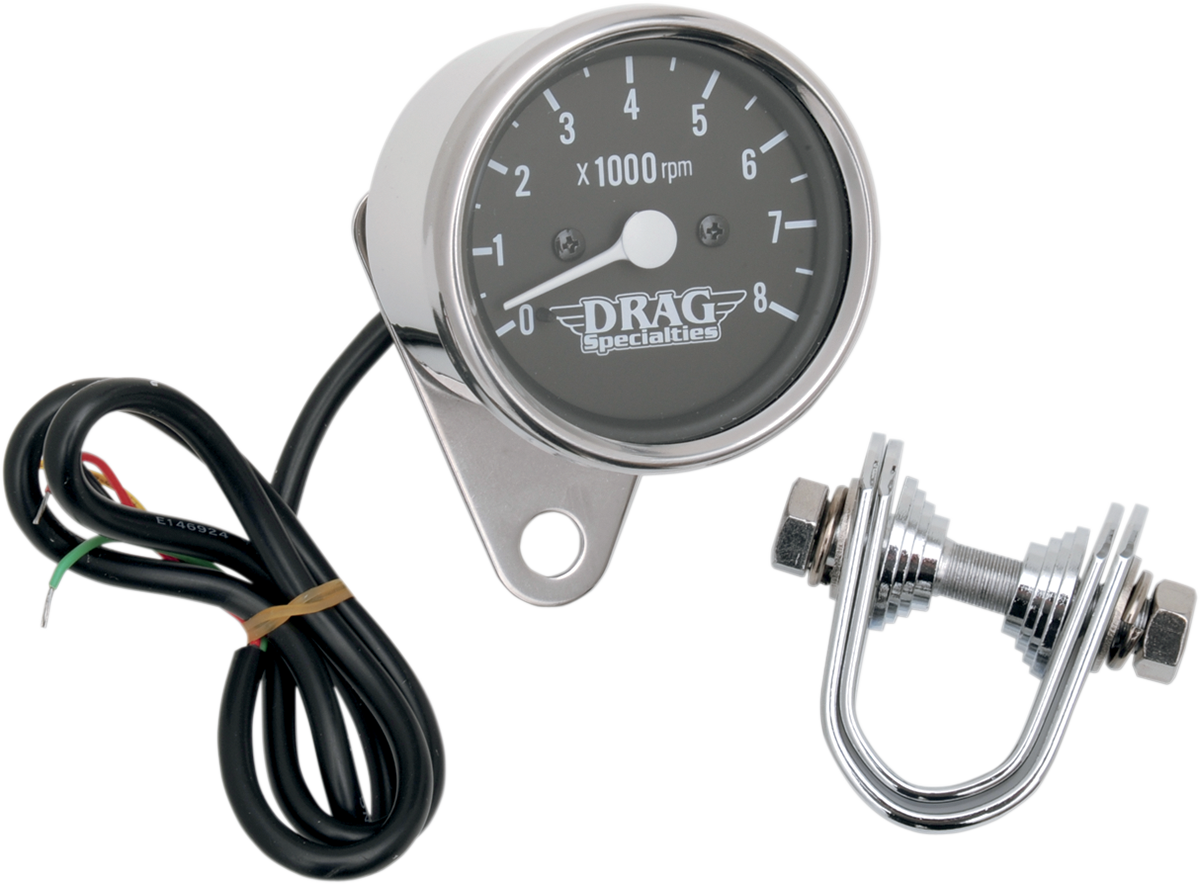 Drag Specialties Tach 2.4' Blk Led Lite