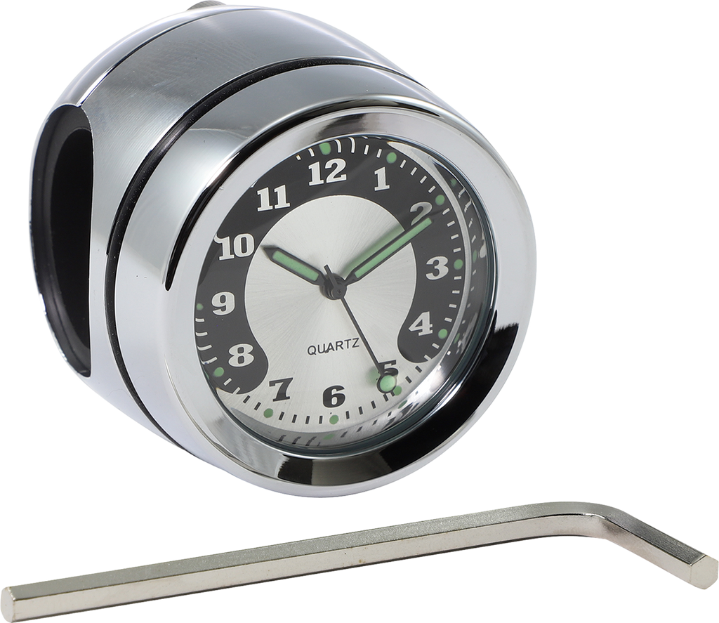 Drag Specialties Clock Chr 1' Bar