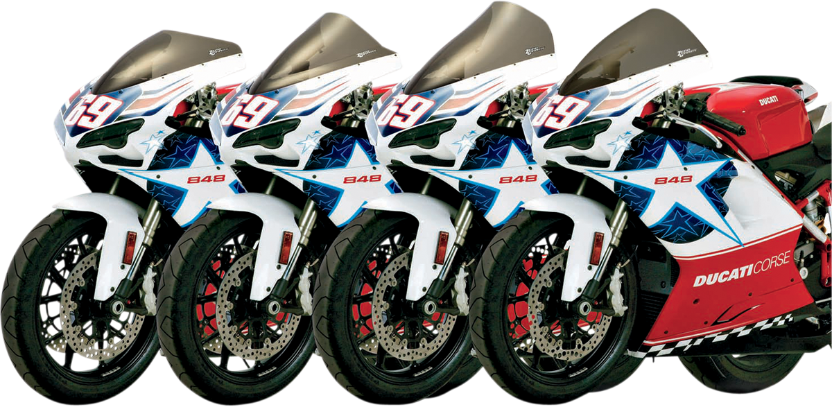 ZERO GRAVITY Double Bubble Windscreen - Smoke - Ducati 1098