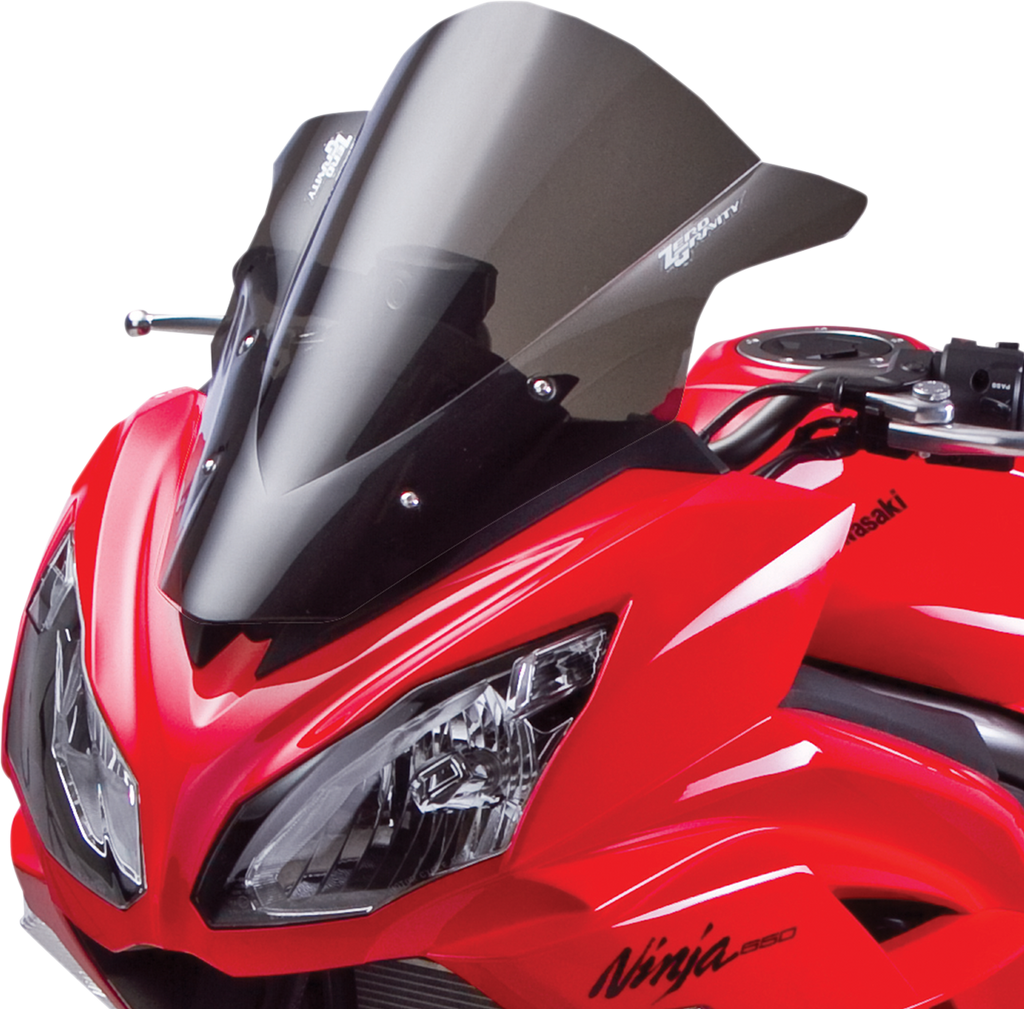 ZERO GRAVITY Double Bubble Windscreen - Light Smoke - Ninja 650