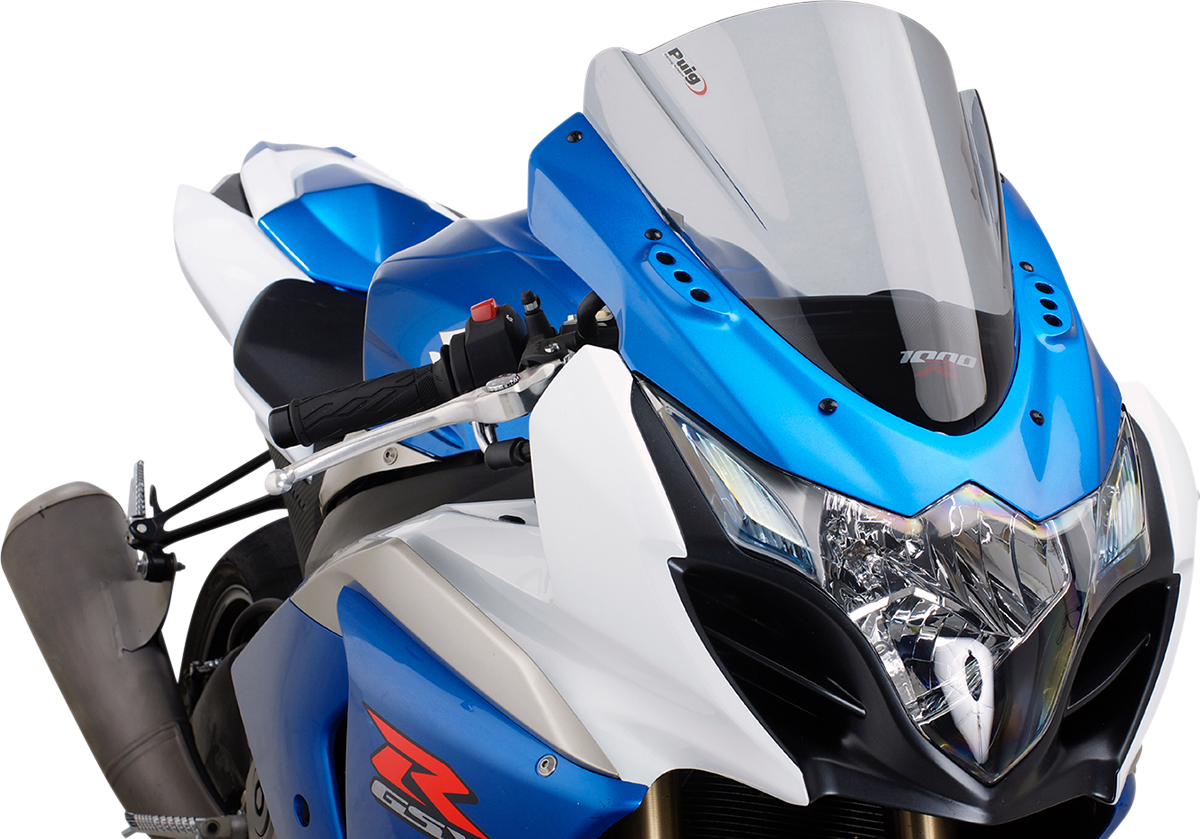 PUIG HI-TECH PARTS Race Windscreen - 14-1/4" - Smoke - GSXR1000