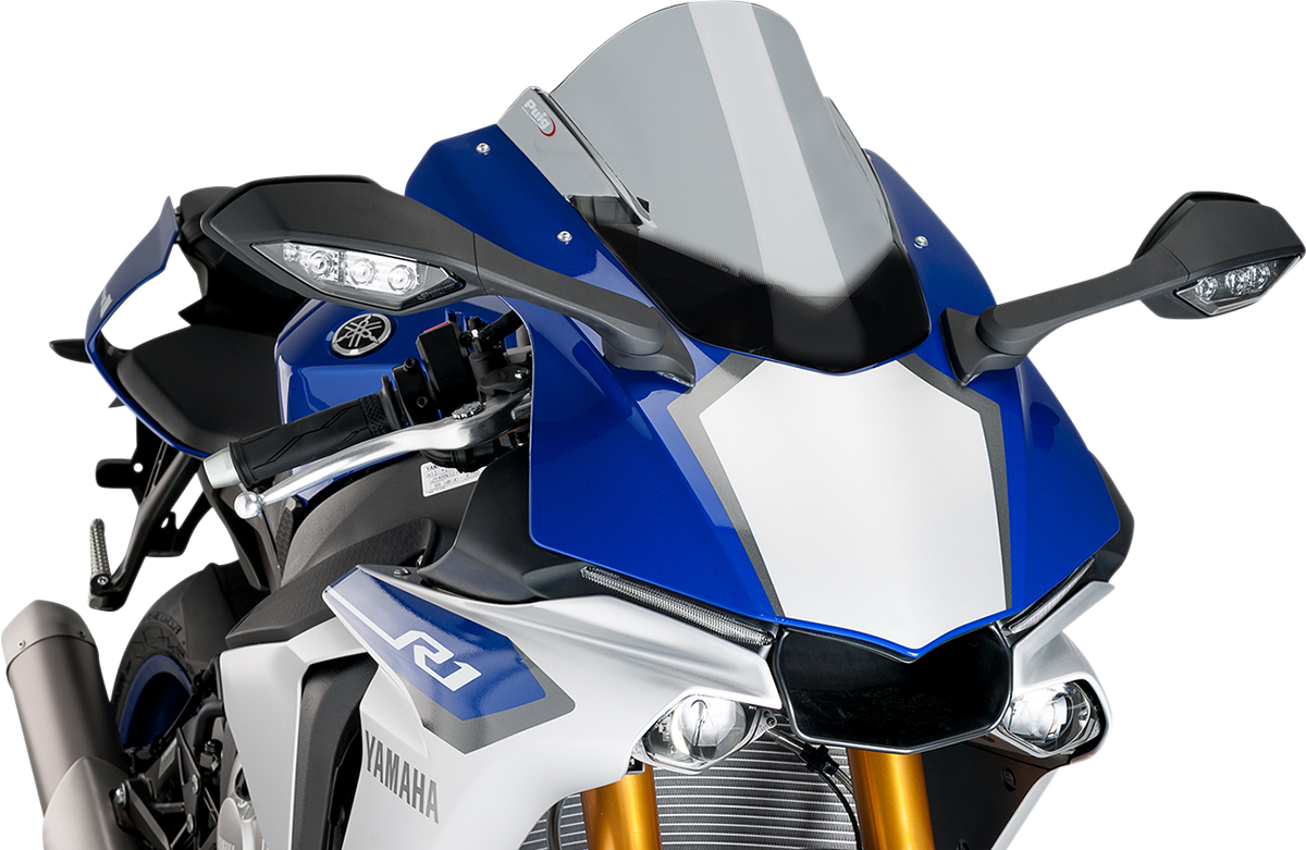 PUIG HI-TECH PARTS Race Windscreen - 13-1/4" - Smoke - YZF-R1