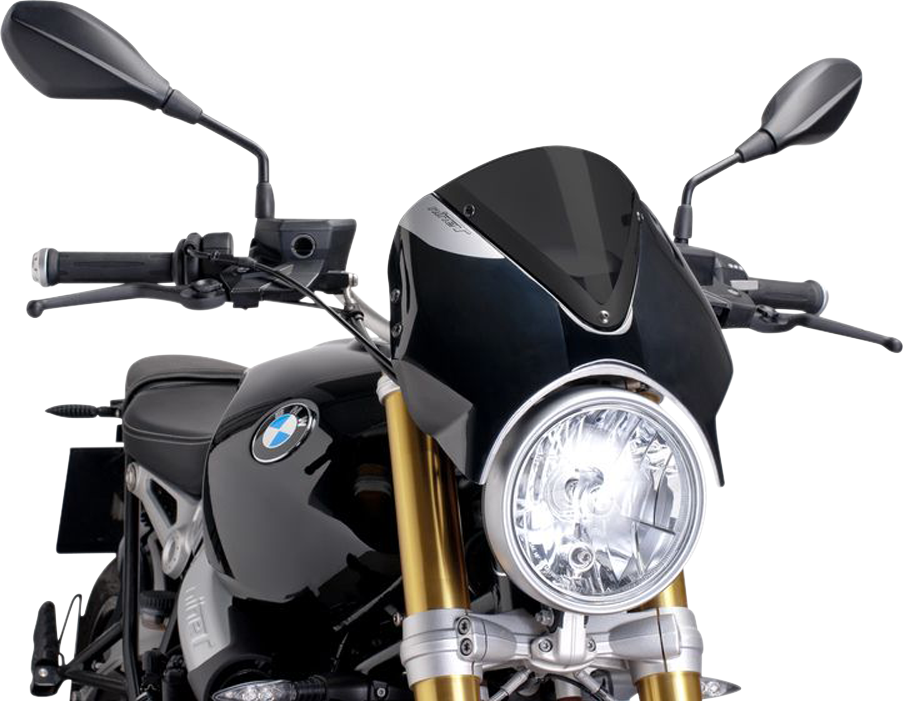 PUIG HI-TECH PARTS New Generation Windscreen - 11-3/4" - Dark Smoke - R9