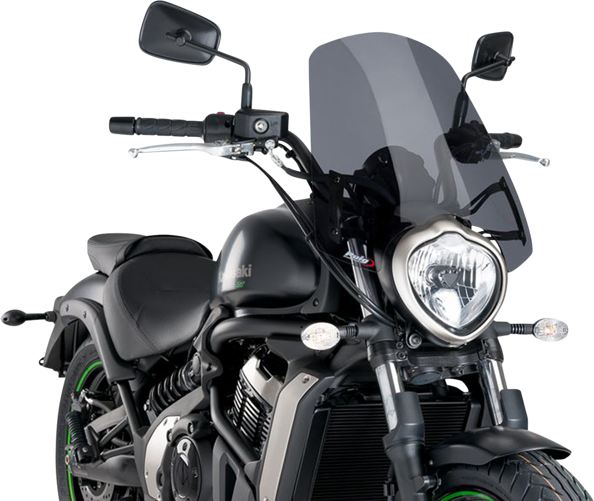PUIG HI-TECH PARTS New Generation Windscreen - 18-1/2" - Dark Smoke - Vulcan