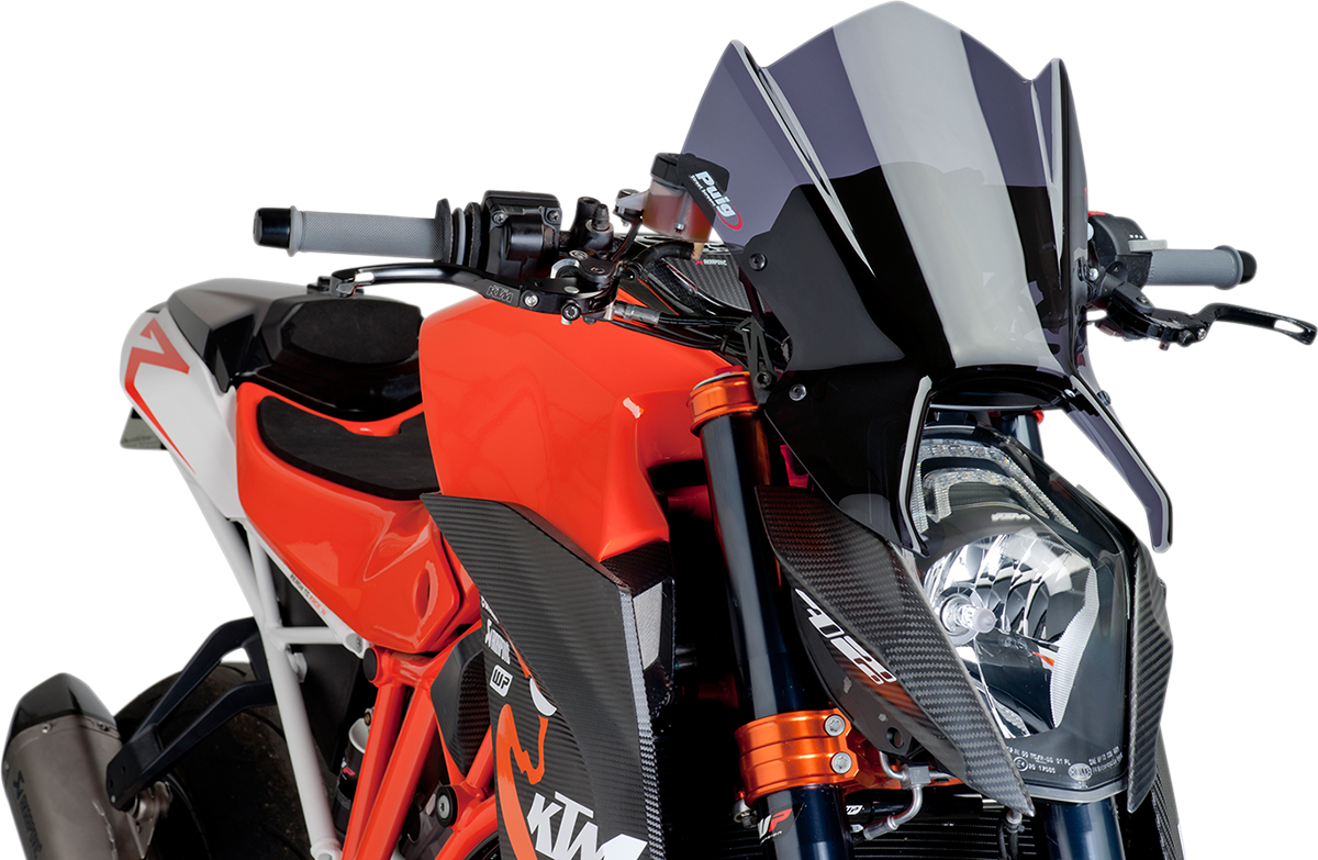 PUIG HI-TECH PARTS New Generation Windscreen - 16-1/2" - Dark Smoke - KTM 1290