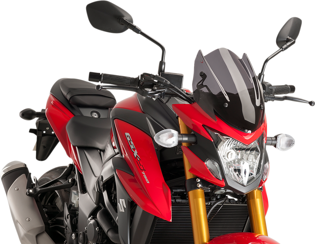 PUIG HI-TECH PARTS New Generation Windscreen - 13" - Dark Smoke - GSXS750