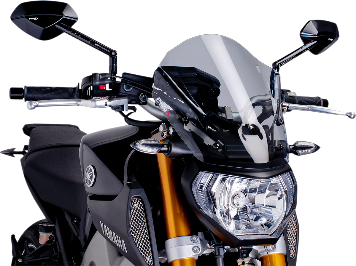 PUIG HI-TECH PARTS New Generation Windscreen - 13-3/4" - Smoke - MT09