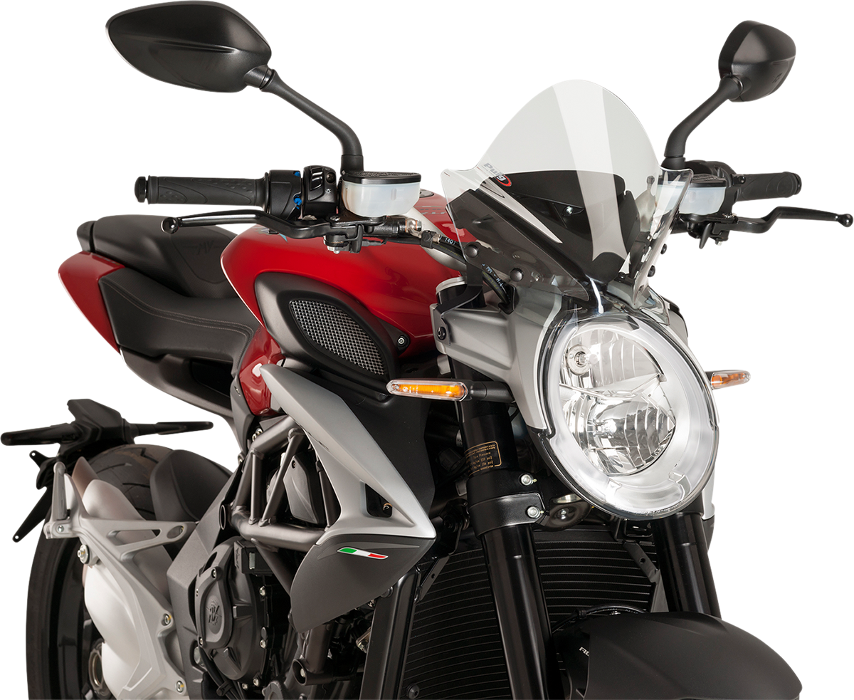 PUIG HI-TECH PARTS New Generation Windscreen - 10-1/2" - Black - Brutale 800