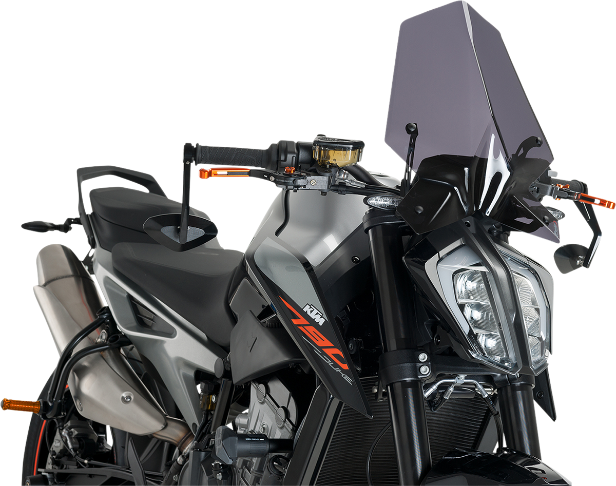 PUIG HI-TECH PARTS New Generation Windscreen - 16-1/4" - Dark Smoke - KTM