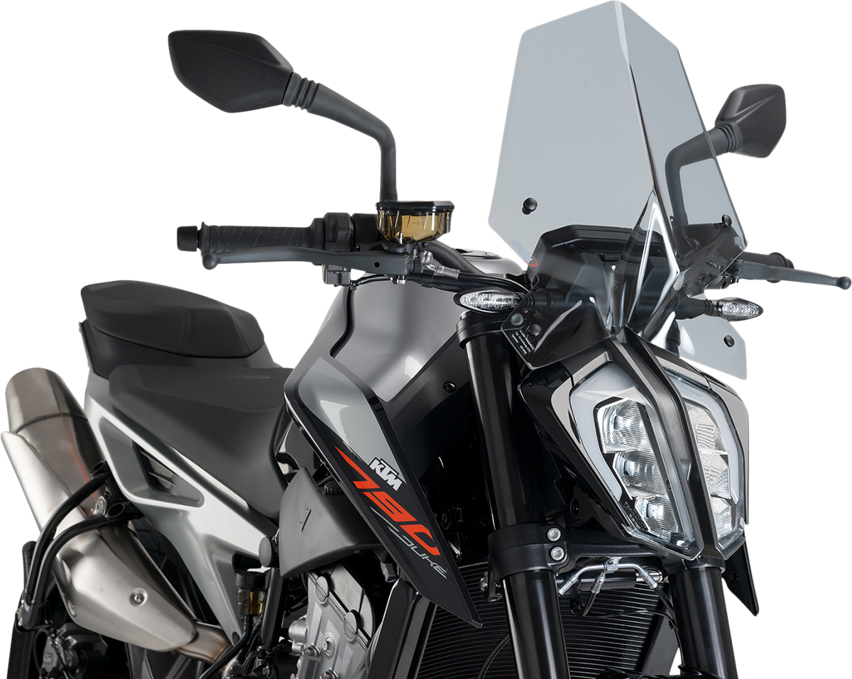 PUIG HI-TECH PARTS New Generation Windscreen - 16-1/4" - Smoke - KTM