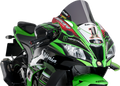 PUIG HI-TECH PARTS Race Windscreen - 14-1/4" - Dark Smoke - Kawasaki