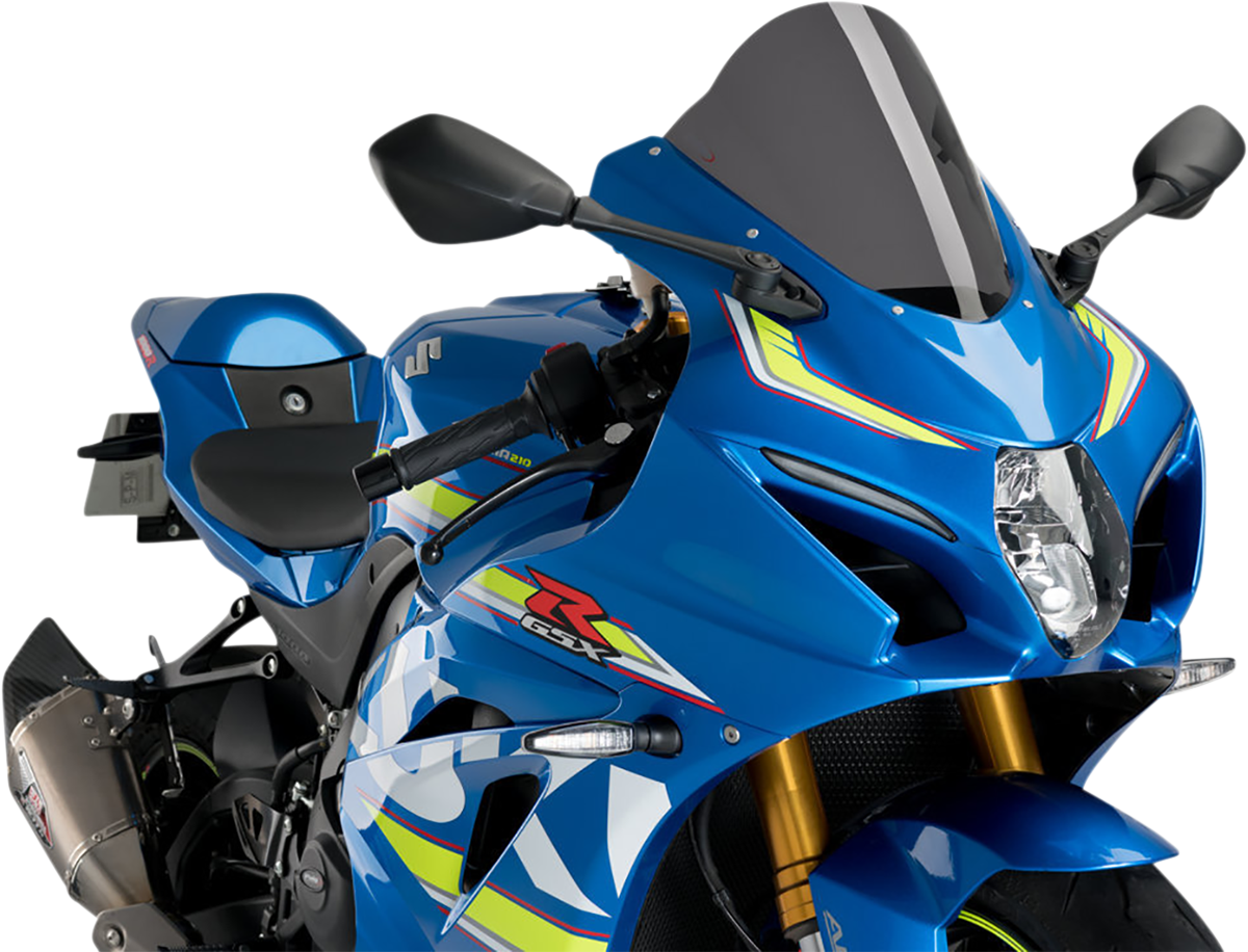 PUIG HI-TECH PARTS Race Windscreen - 11-1/4" - Dark Smoke - GSX-R