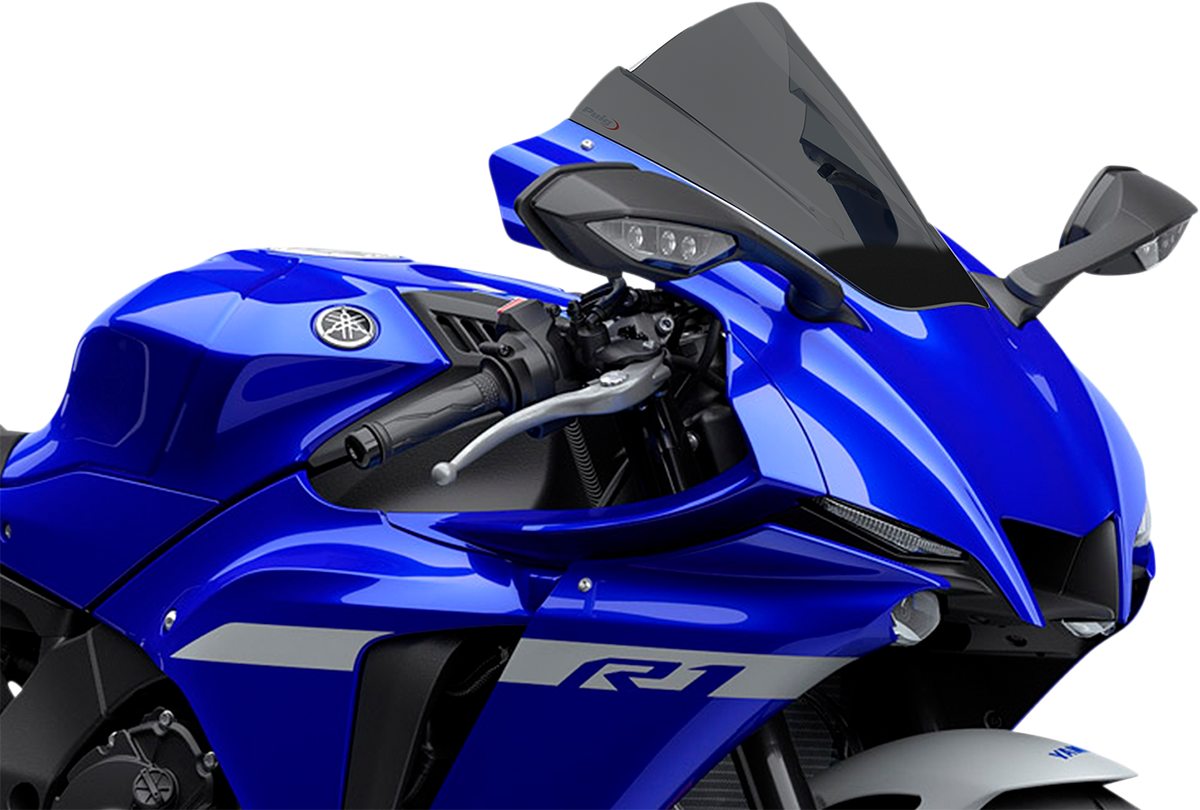 PUIG HI-TECH PARTS Race Windscreen - 13-1/4" - Dark Smoke - YZF-R1