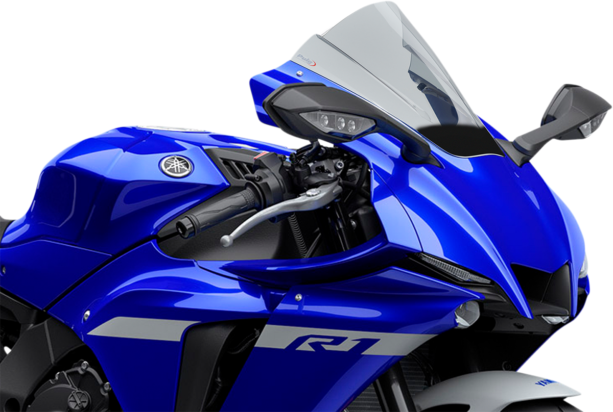 PUIG HI-TECH PARTS Race Windscreen - 13-1/4" - Smoke - YZF-R1