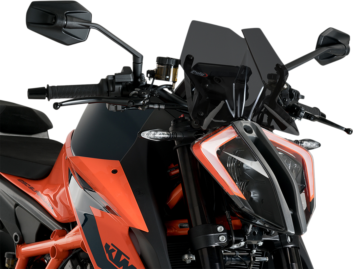 PUIG HI-TECH PARTS New Generation Windscreen - 10-1/2" - Dark Smoke - 1290 Super Duke R