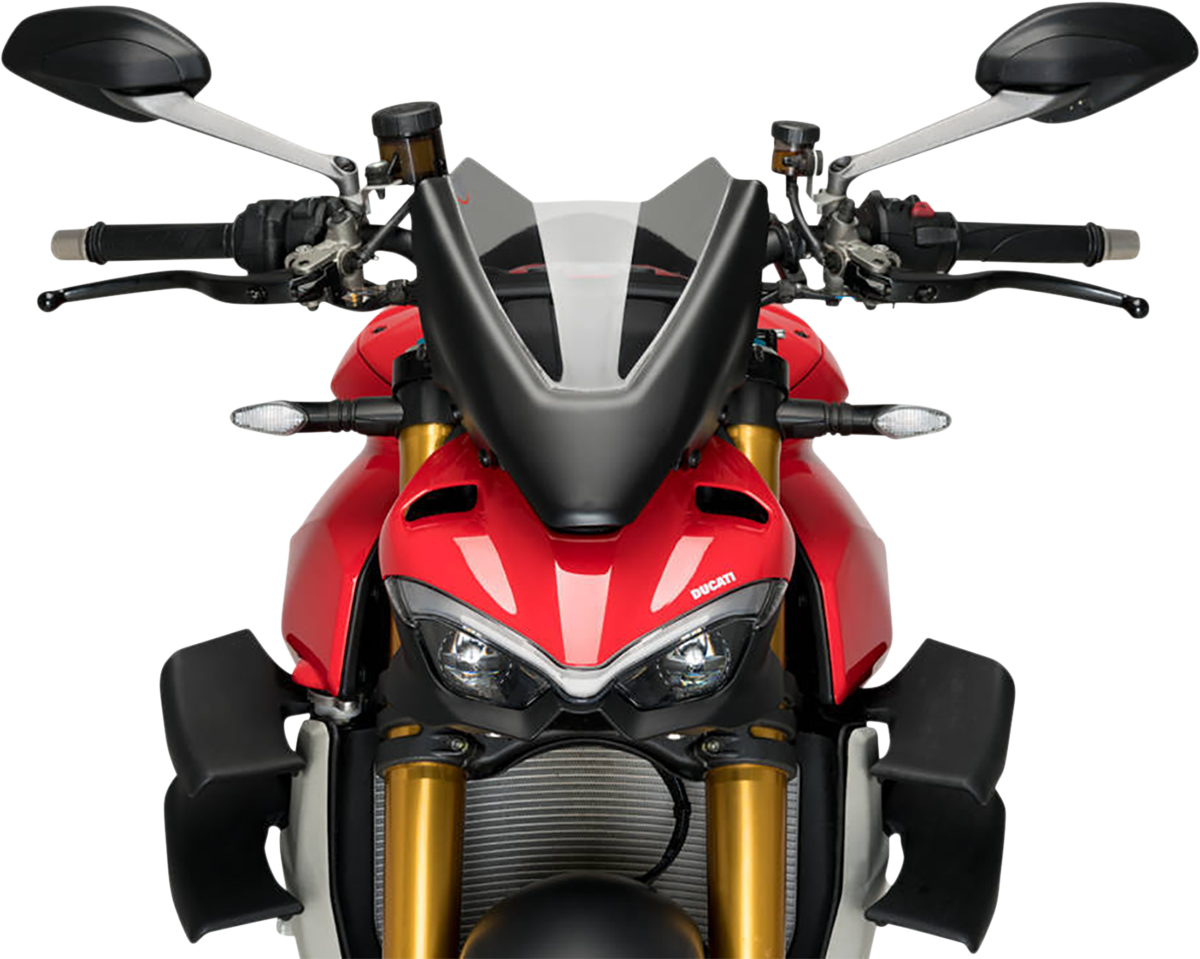 PUIG HI-TECH PARTS New Generation Windscreen - 11" - Smoke - Ducati