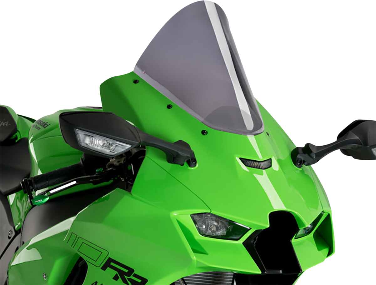 PUIG HI-TECH PARTS Race Windscreen - 12-1/2" - Dark Smoke - Ninja ZX-10R