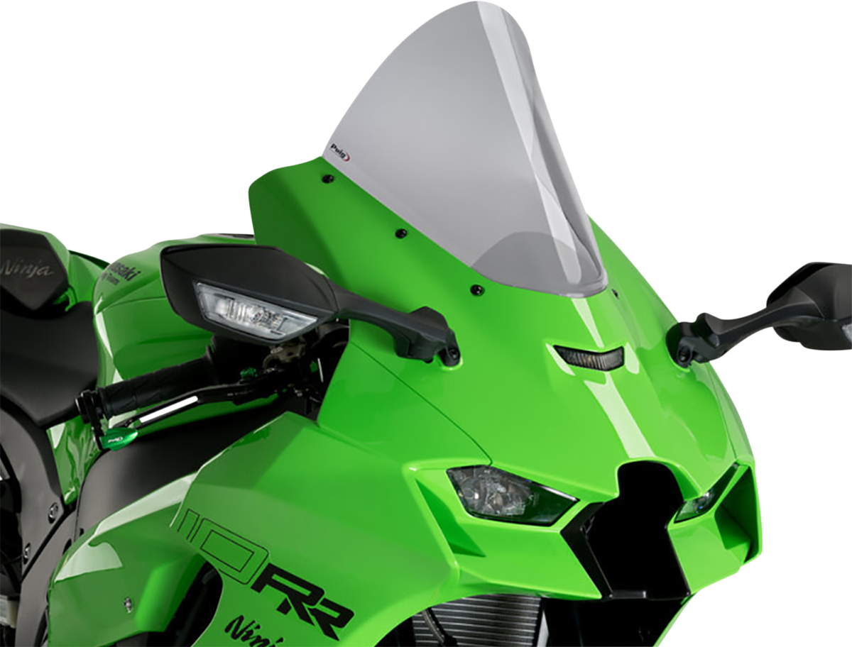 PUIG HI-TECH PARTS Race Windscreen - 12-1/2" - Smoke - Ninja ZX-10R