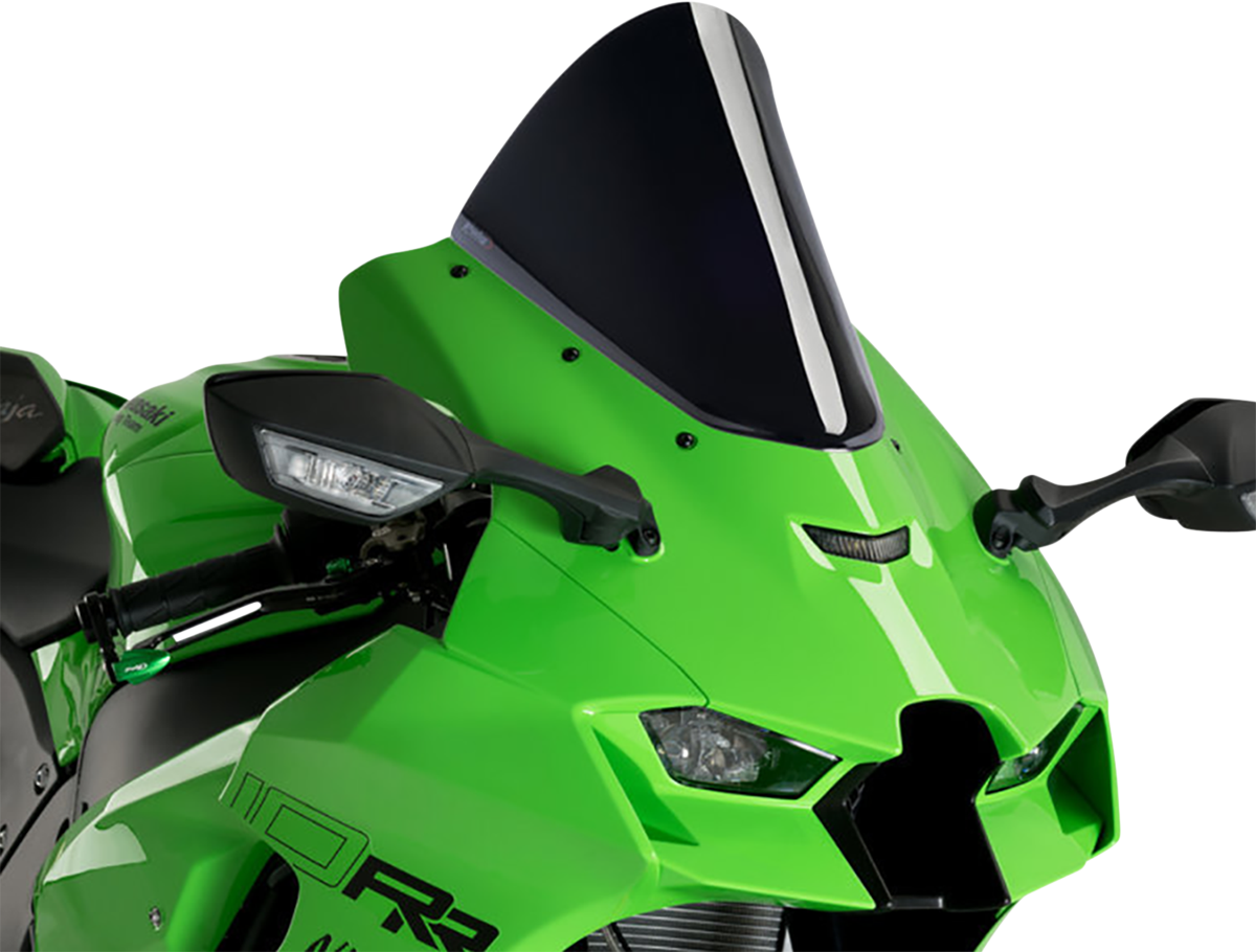 PUIG HI-TECH PARTS Race Windscreen - 12-1/2" - Black - Ninja ZX-10R