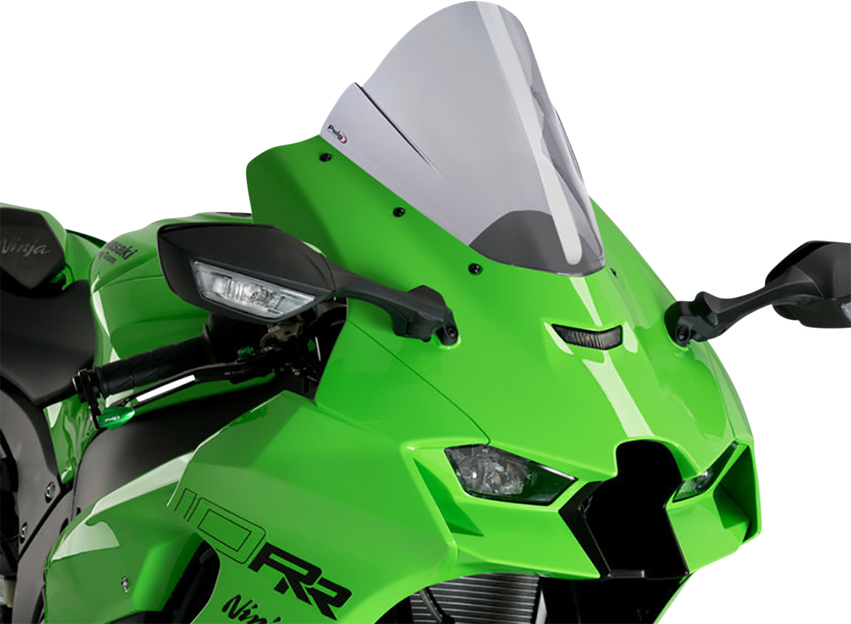 PUIG HI-TECH PARTS Race Windscreen - 12-1/2" - Smoke - Ninja ZX-10R