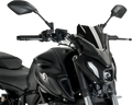PUIG HI-TECH PARTS New Generation Windscreen - 12-1/2" - Black - MT-07