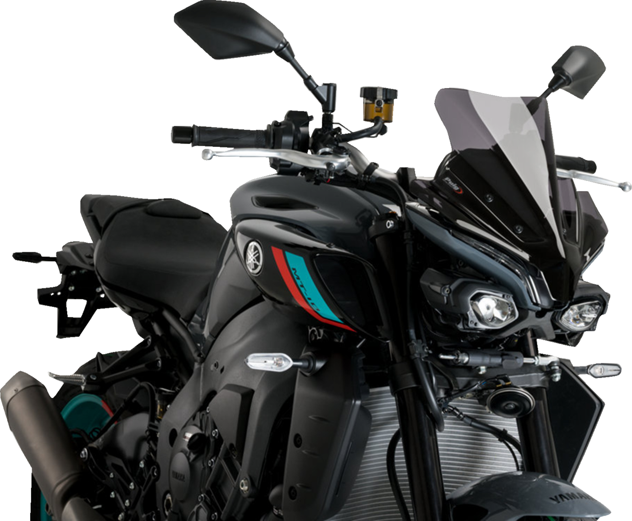 PUIG HI-TECH PARTS New Generation Sport Windshield - 14" - Dark Smoke - MT-10/SP