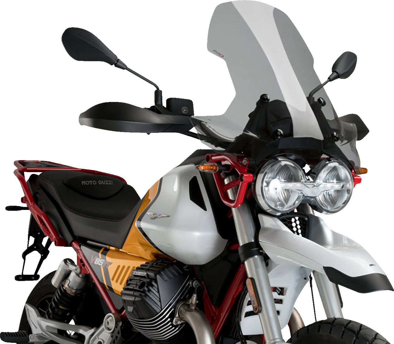 PUIG HI-TECH PARTS Touring Windscreen - 22-7/8" - Smoke - Moto Guzzi