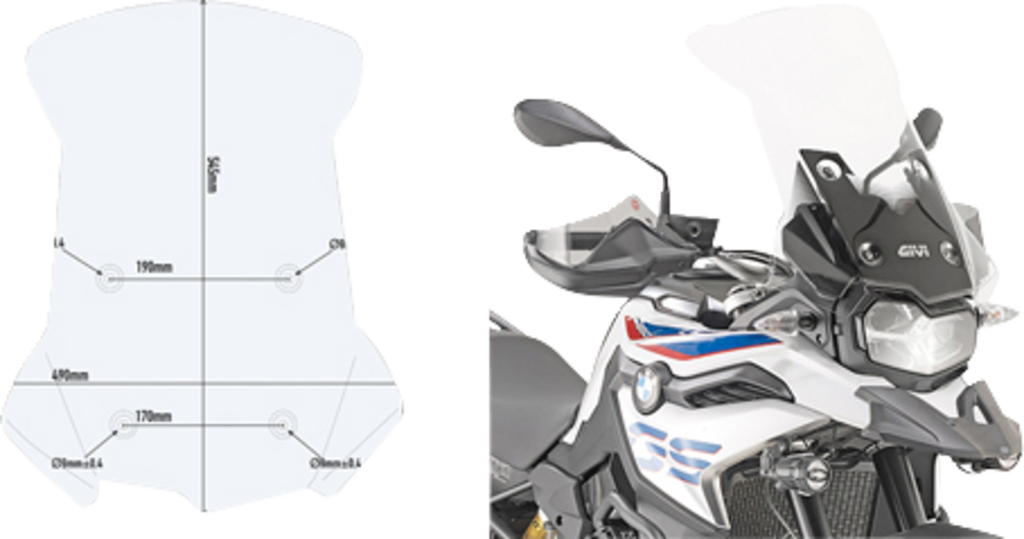GIVI Windshield - Clear - BMW