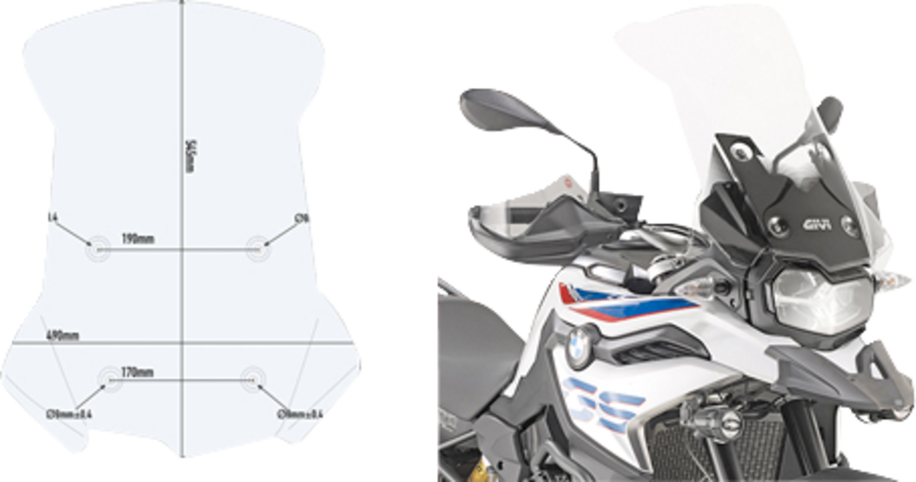 GIVI Windshield - Clear - BMW