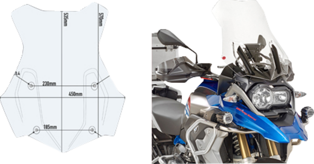 GIVI Windshield - Clear - BMW