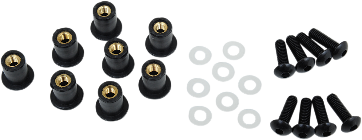 PUIG HI-TECH PARTS Windscreen Screw Kit - Black