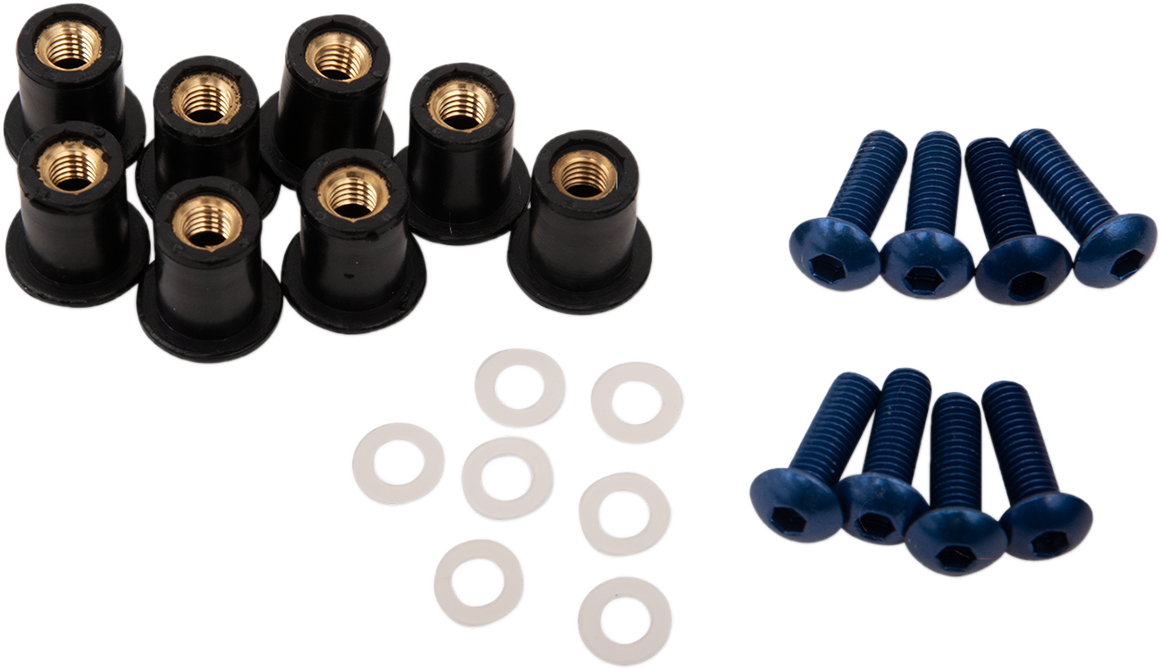 PUIG HI-TECH PARTS Windscreen Screw Kit - Blue