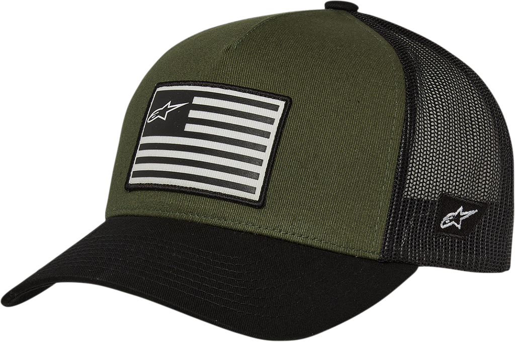 ALPINESTARS Flag Snapback Hat - Military/Black - One Size