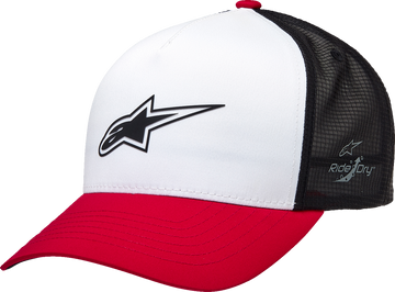 ALPINESTARS Advantage Tech Trucker Hat - White/Red/Black - One Size