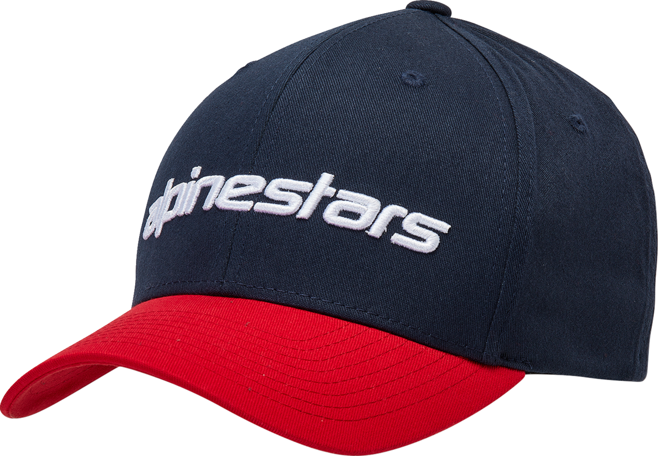 ALPINESTARS Linear Hat - Navy/Red - Small/ Medium