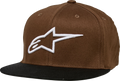 ALPINESTARS Ageless Flat Bill Hat - Brown/Black - Small/Medium