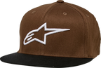 ALPINESTARS Ageless Flat Bill Hat - Brown/Black - Small/Medium
