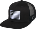 ALPINESTARS Flag Flat Trucker Hat - Black/Black