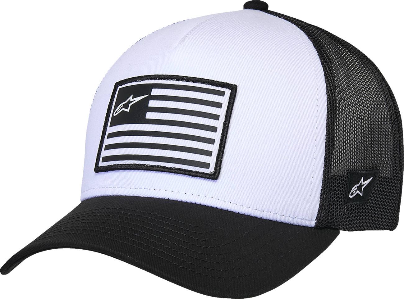 ALPINESTARS Flag Snapback Hat - White/Black