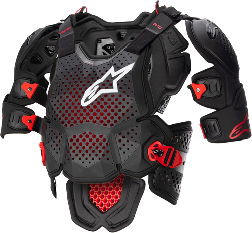 A-10 v2 Full Roost Guard - Black/Red - XL/2XL (1)