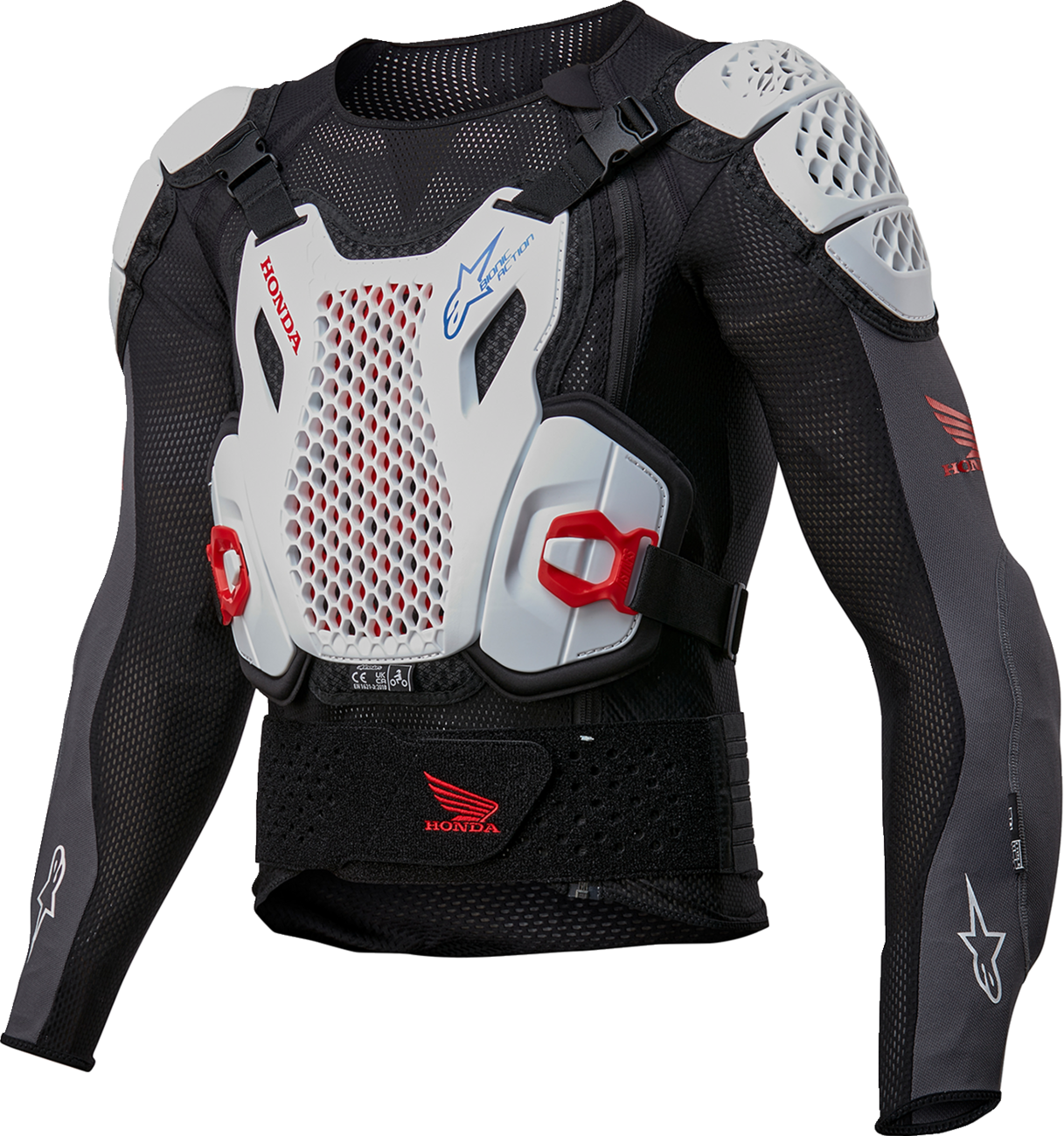 Alpinestars Honda Bionic Plus v2 Protection Jacket - Black/White/Blue/Bright Red