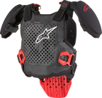 ALPINESTARS Youth A5 S v2 Chest Guard - Black/White/Red - L/XL