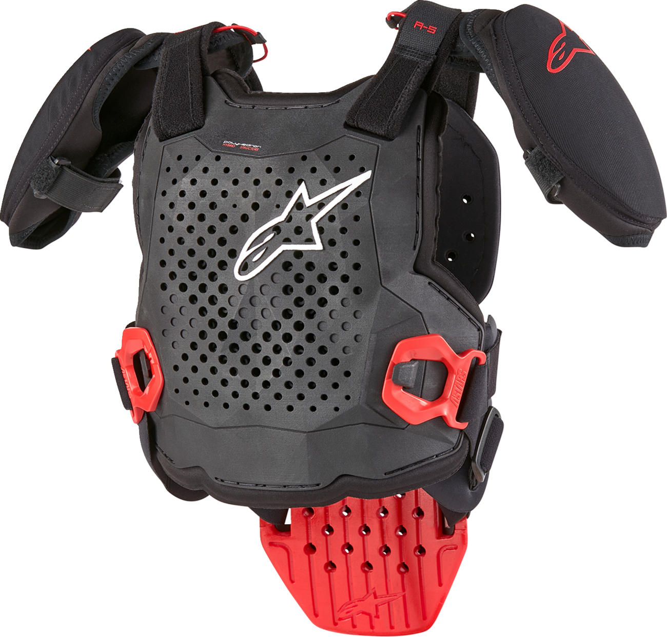 ALPINESTARS Youth A5 S v2 Chest Guard - Black/White/Red - L/XL