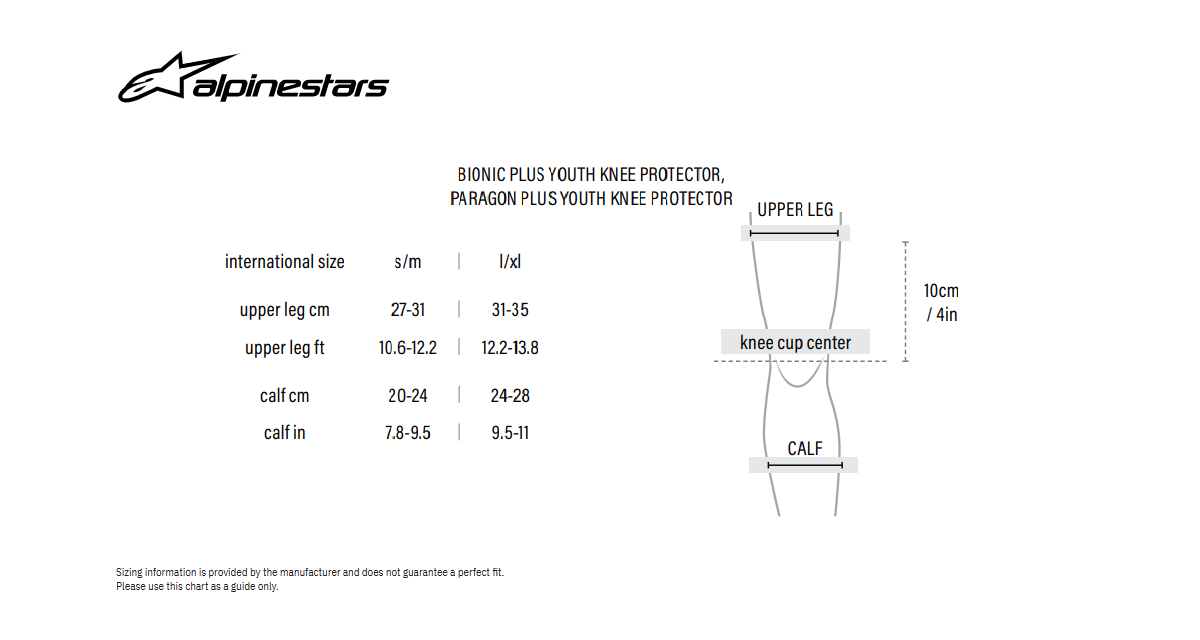 ALPINESTARS Youth Bionic Plus Knee Protectors - S/M