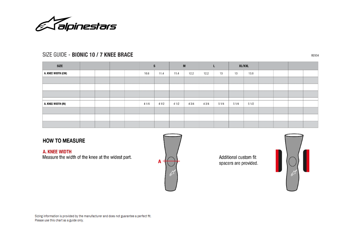 ALPINESTARS Bionic-10 Carbon Knee Brace - Right - Large