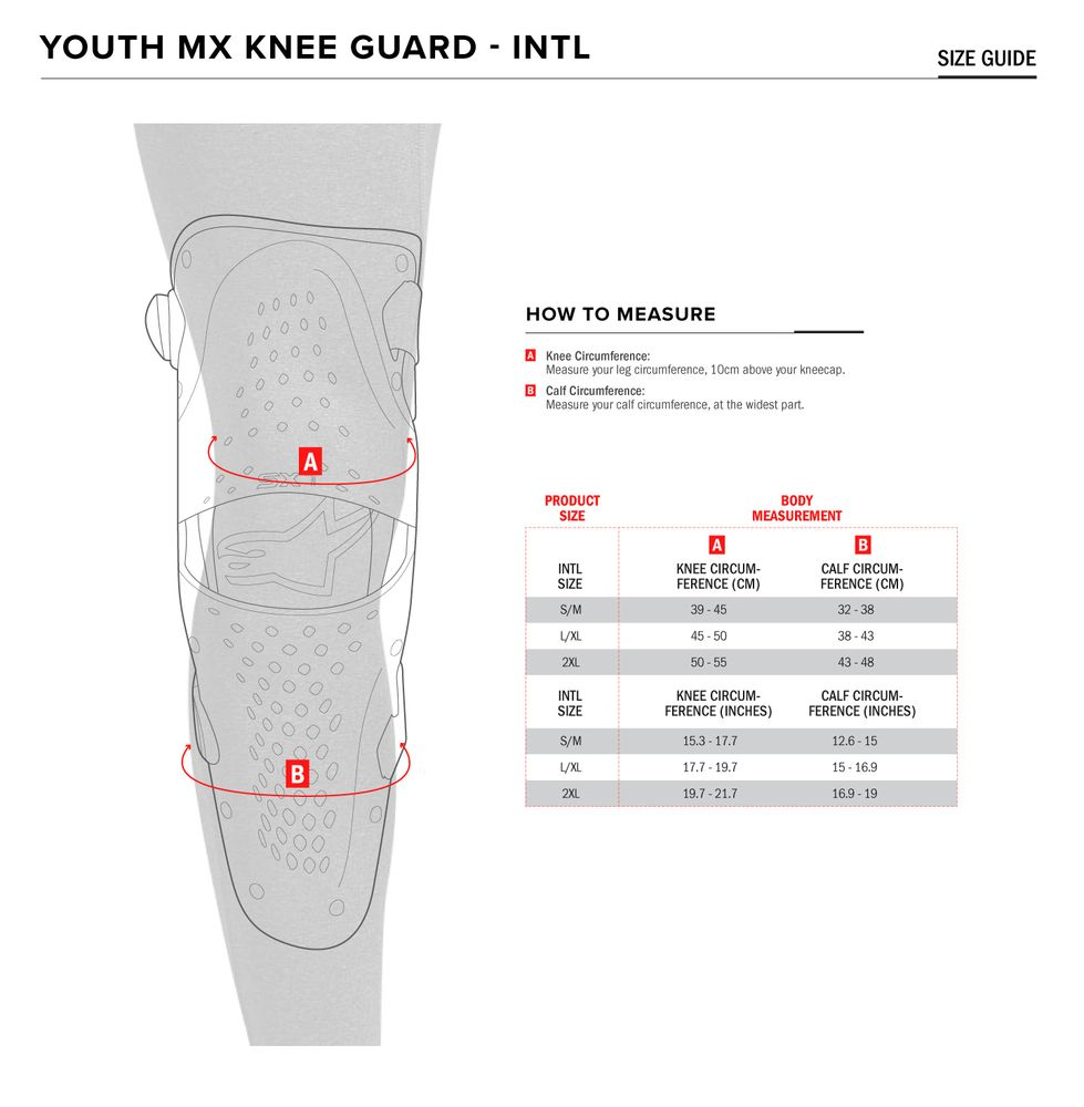 ALPINESTARS Youth SX-1 Knee Protectors - Black/Red - L/XL