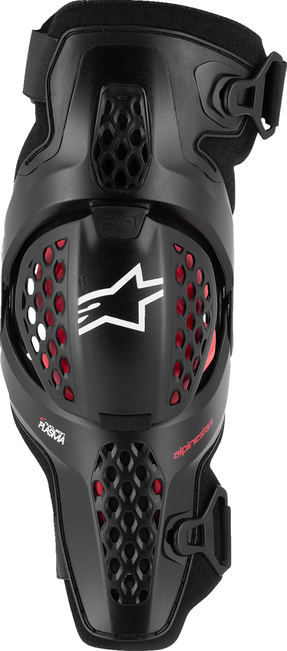 ALPINESTARS SX-1 Plasma Knee Guards - Black/Red/Cool Gray - L/XL