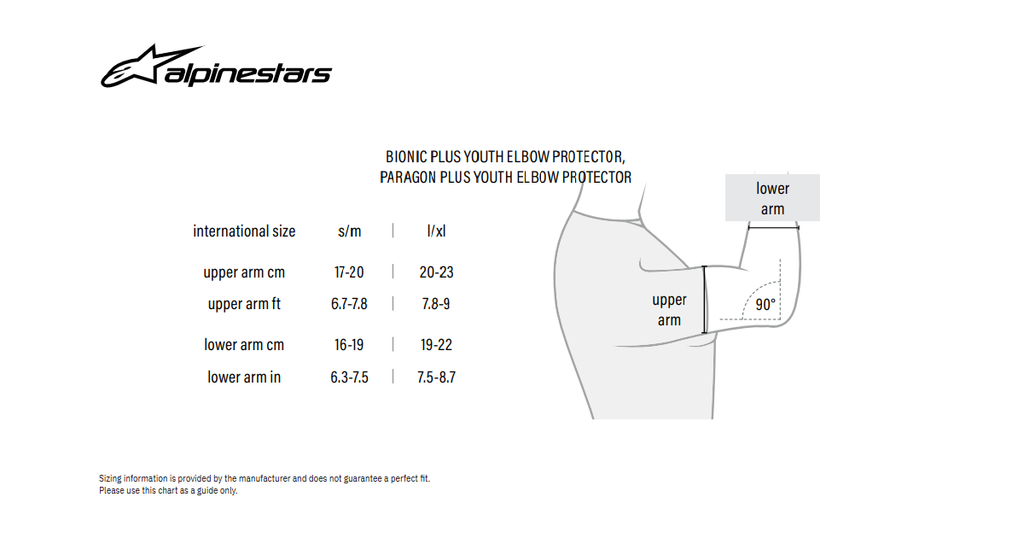 ALPINESTARS Youth Bionic Plus Elbow Protectors - L/XL