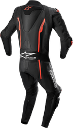 ALPINESTARS Missile v2 1-Piece Leather Suit - Black/Red Fluo - US 46 / EU 56