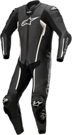 ALPINESTARS Missile v2 1-Piece Leather Suit - Black/Red Fluo - US 46 / EU 56